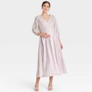 Hatch Women's Midi Dress in Light Pink Floral